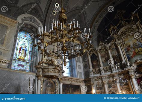 Interior of the Serbian Orthodox Church Editorial Photo - Image of ...