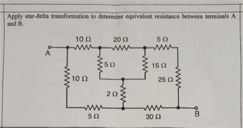 Solved Apply star delta transformation to determine | Chegg.com