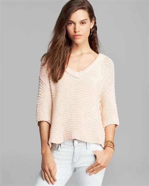 Lyst - Free People Sweater Park Slope in Pink