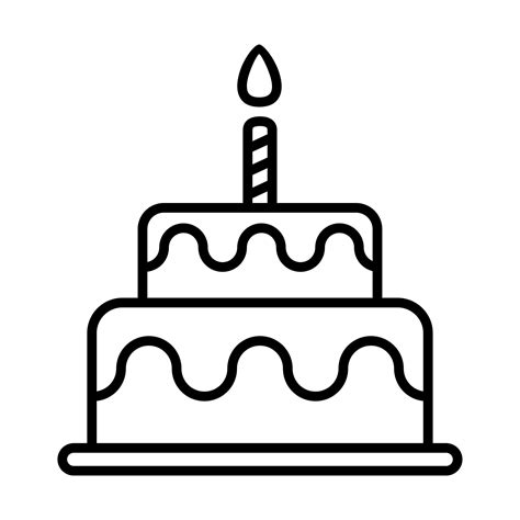 birthday cake outline icon 12744216 Vector Art at Vecteezy