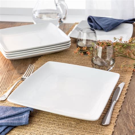 Better Homes & Gardens Loden Coupe Square Dinner Plates, set of 12 ...