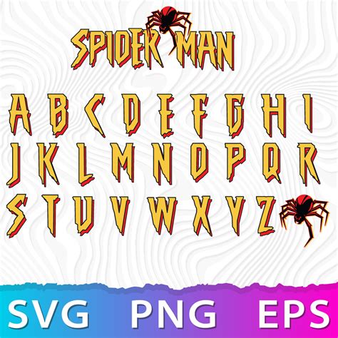 Spiderman Font SVG | Inspire Uplift