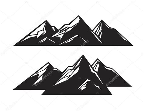 Vector black mountain Stock Vector Image by ©bioraven #95514084