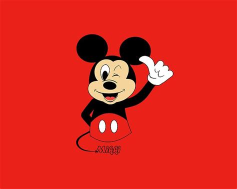 Mickey Mouse Background Red