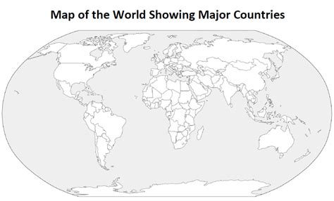 Map Of The World Countries Blank - Crissy Christine