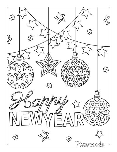 New Years Resolutions Coloring Pages