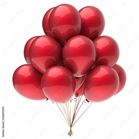 balloon red party birthday decoration glossy, helium balloons bunch ...