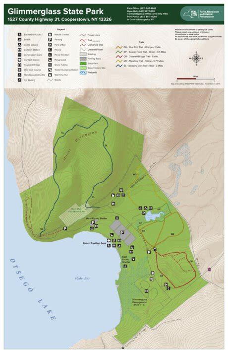 Glimmerglass State Park Trail Map by New York State Parks | Avenza Maps