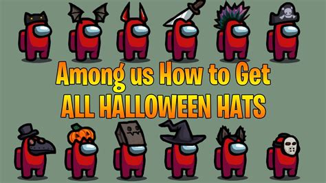 Among Us - How to get ALL Halloween Hats! - YouTube