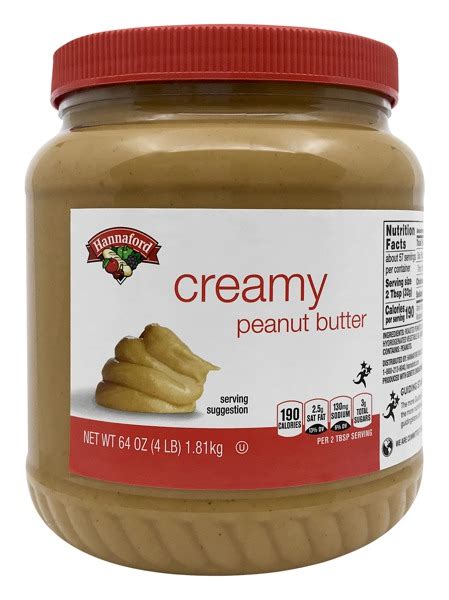 Hannaford Creamy Peanut Butter - 1Source