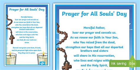 All Souls' Day Prayer Display Poster - Primary Resources