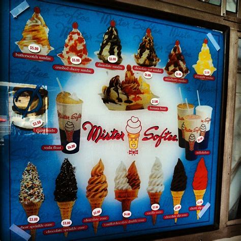 Mister Softee Menu