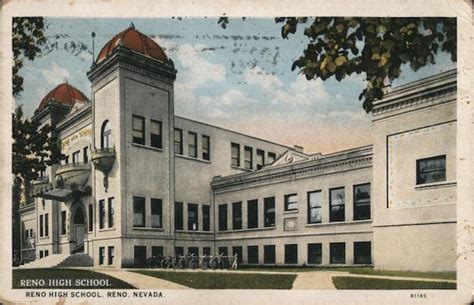 Reno High School Nevada Postcard