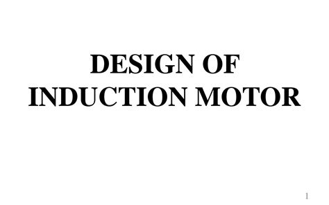 SOLUTION: Induction motor design - Studypool