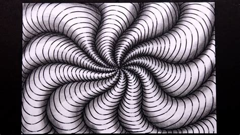 How To Draw 3d Spiral Optical Illusion Youtube - Riset