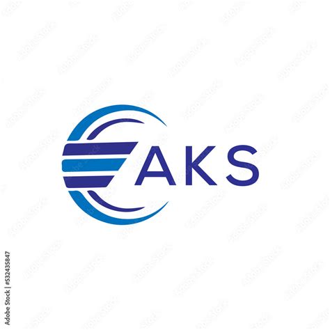 AKS letter logo. AKS blue image on white background. AKS vector logo ...