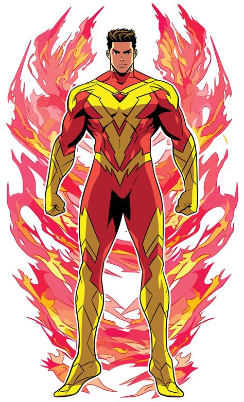 Fire Superhero Anime 33067936 Vector Art at Vecteezy