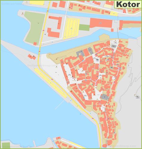 Large detailed map of Kotor - Ontheworldmap.com