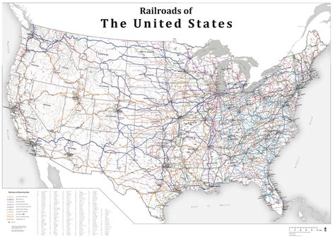 USA Railroad Wall Map - 2023 – Houston Map Company