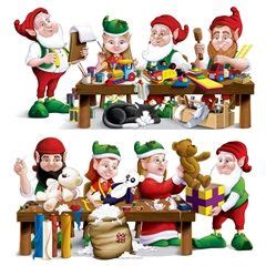 Santa's Elf Workshop Scene Setter Props | holiday - Christmas | Pinte…