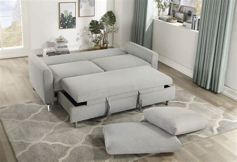 Price Convertible Studio Sofa w/ Pull-Out Bed by Homelegance ...