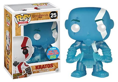 Funko God of War POP Games Kratos Exclusive Vinyl Figure 25 Blue, Glow ...