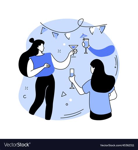 Cocktail party isolated cartoon Royalty Free Vector Image