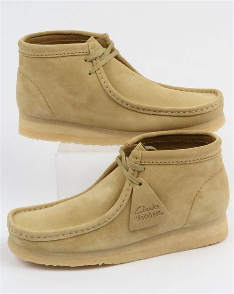 Clarks Originals Wallabee Boots Maple Suede,moccasin,mens