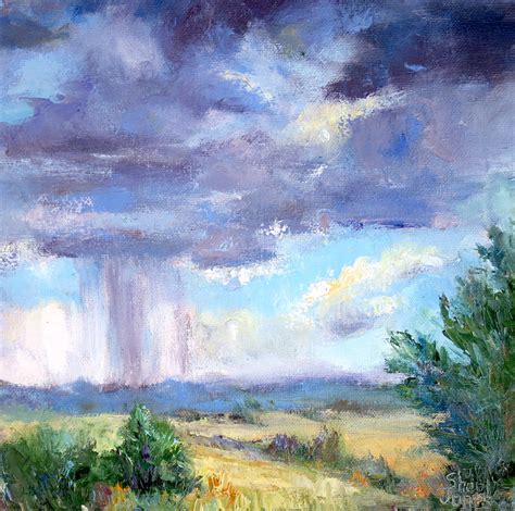 Daily Painters of Texas: Rain Clouds, Contemporary Landscape Painting ...