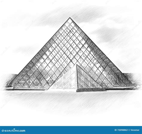 Pyramid. Louvre Museum. Paris. Editorial Photography - Illustration of ...