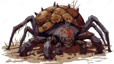 A Spider Sports a Turtle Shell, Crafting an Unusual Sight Stock ...