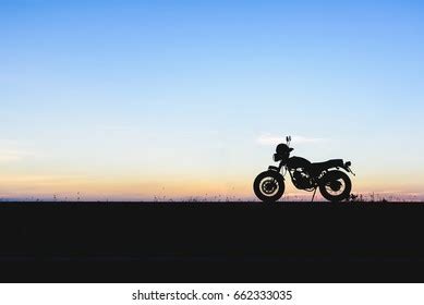 Silhouette Motorcycle Sunset Background Stock Photo (Edit Now) 662333035