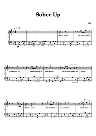 AJR - Sober Up - Sheet Music For Piano