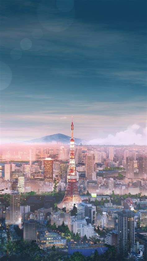 1440x2560 Tokyo Cityscape Anime 4k Samsung Galaxy S6,S7 ,Google Pixel ...