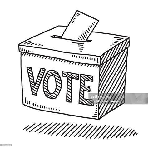 Vote Ballot Box Drawing High-Res Vector Graphic - Getty Images