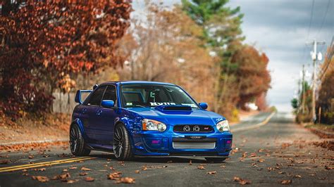 HD wallpaper: blue car, subaru impreza wrx sti, sedan | Wallpaper Flare