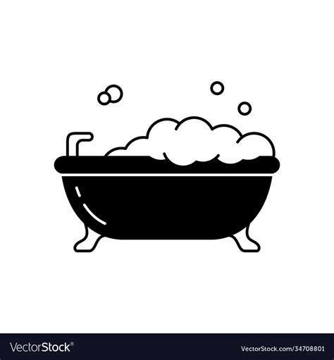 Bathtub With Bubbles Clipart