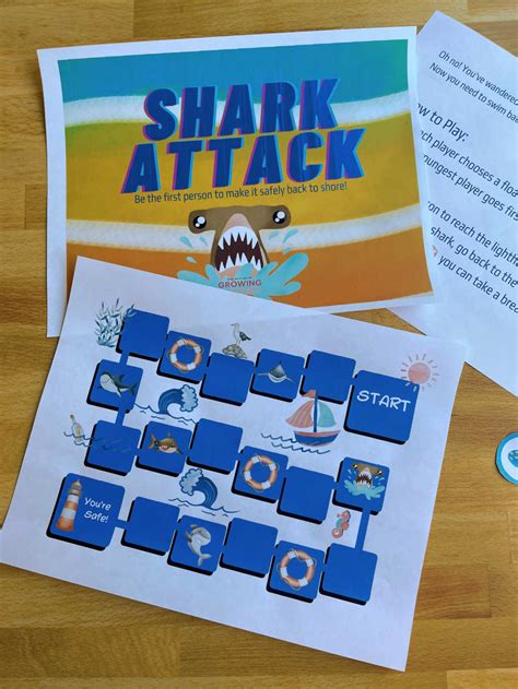 Printable Shark Game for Kids