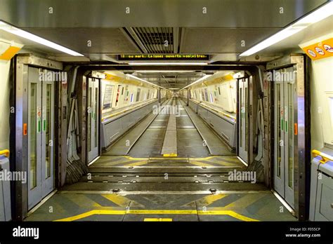 interior inside eurotunnel train carriage empty Stock Photo - Alamy