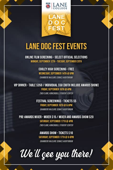 Lane College | Lane Doc Fest Event Schedule