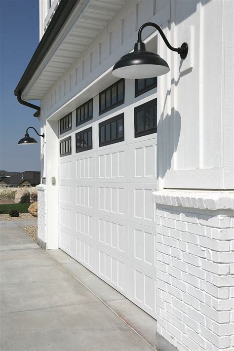 Modern Farmhouse Black Garage Doors / Black Raised Panel Garage Doors ...