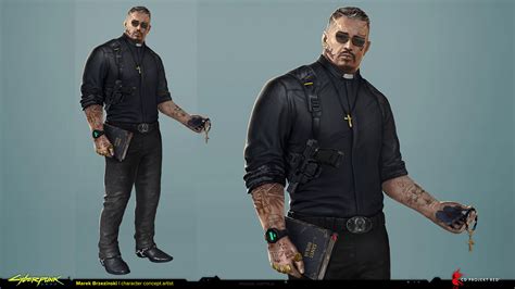 Marek Brzezinski - Padre - character design - Cyberpunk 2077