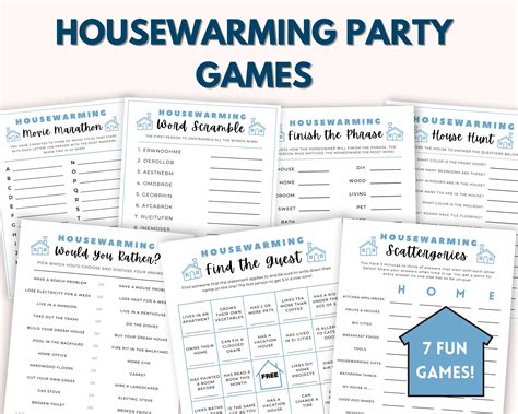 Printable Housewarming Games Celebrate Your New Home With | Etsy in ...