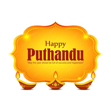 Premium Vector | Vector illustration of happy puthandu wishes greeting ...