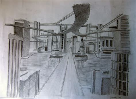 Epoka Drawing Class: Final - futuristic city