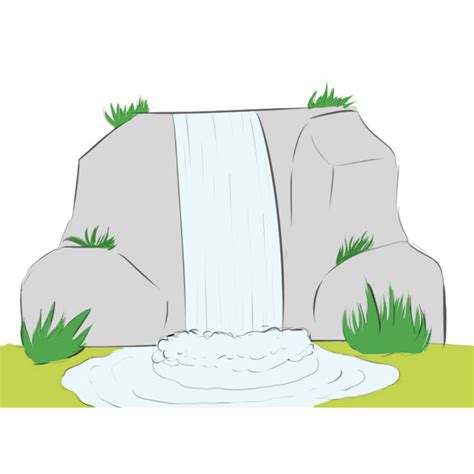 Easy Simple Waterfall Drawing\ - Goimages Name