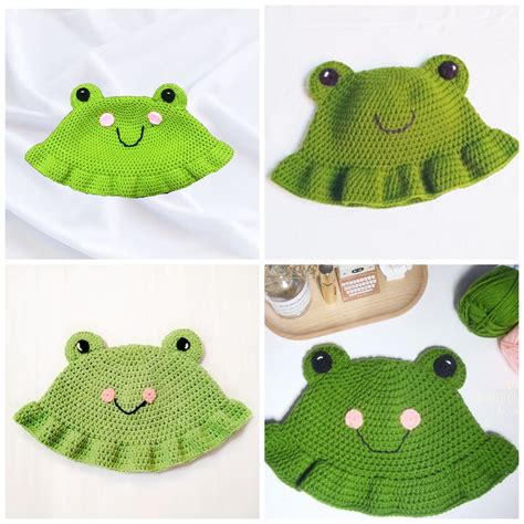 Crochet Frog Bucket Hat Written Pattern - Etsy