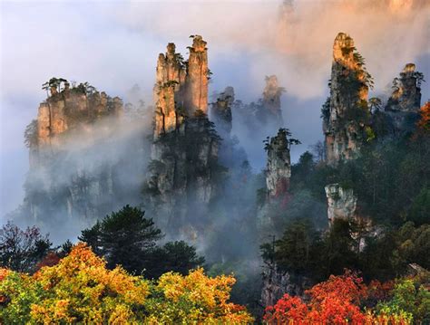 Zhangjiajie National Forest Park Zhangjiajie, Fantasy Art Landscapes ...