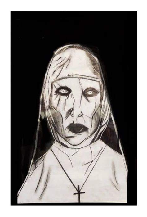 The Nun Drawing by Sharmene Yousuf | Saatchi Art