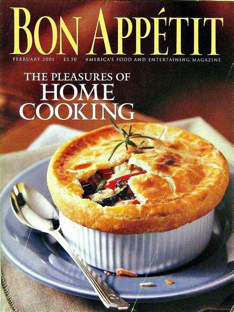 Bon Appetit, The Pleasures of Home Cooking Recipes, February 2001 Vol ...